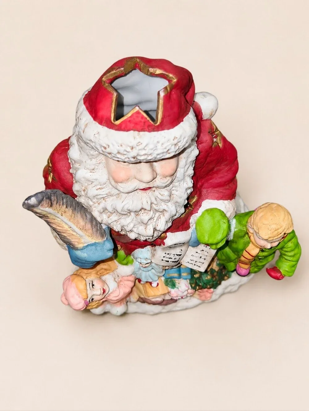 Vintage Brinn's 1992 Handcrafted Hand Painted Santa Claus Figurine
